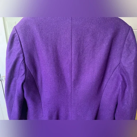 J. Peterman Company Wool Blend Blazer with Colorblock and Printed Lining Size 10 - Picture 7 of 12